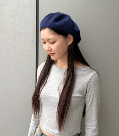 【CA4LAロングセラーアイテム!!💜チョボ付きのベレー】