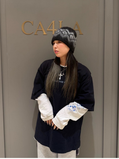 【ダイヤ柄がストリートコーデにマッチ✫✫ニット帽】