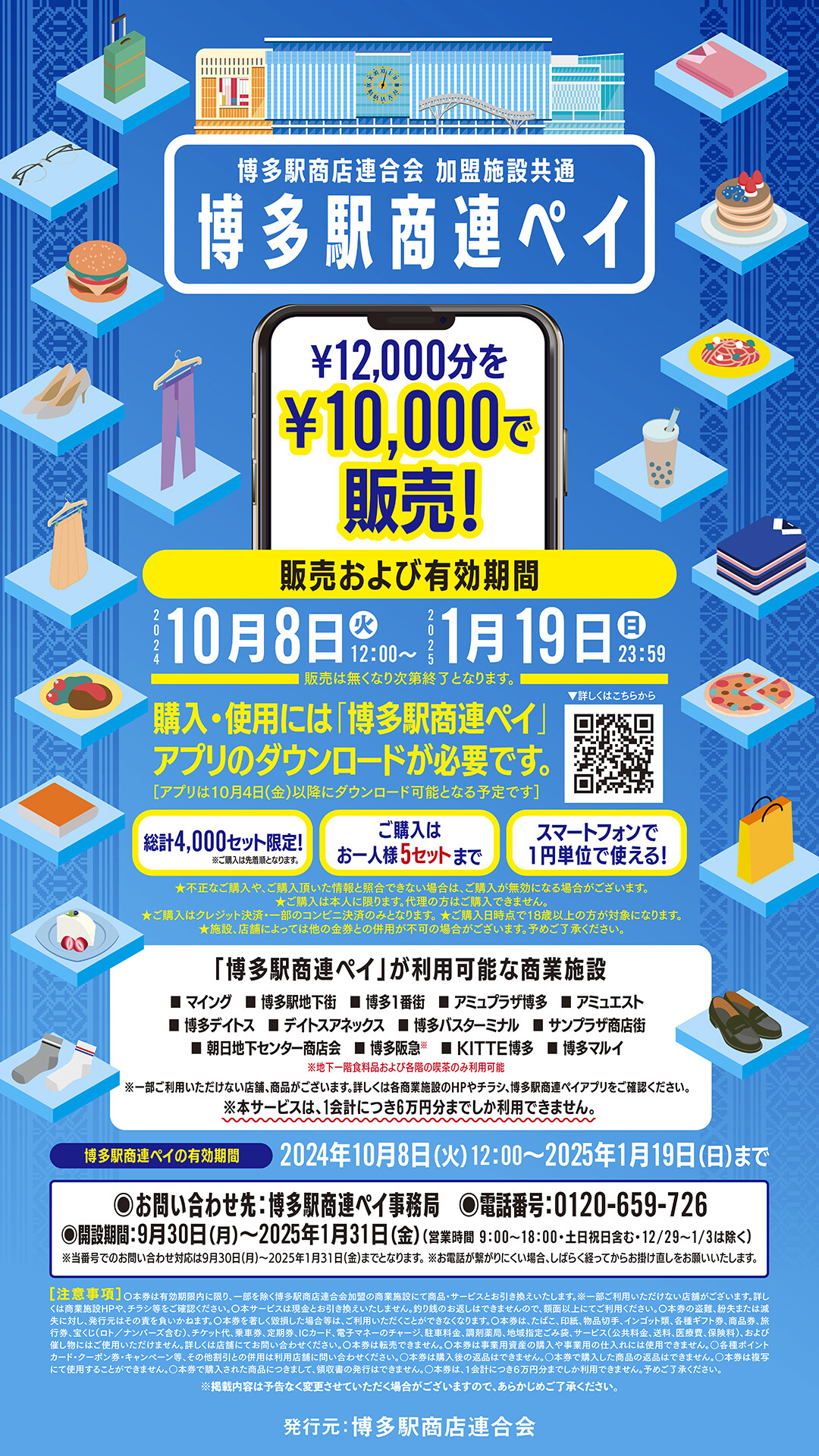 JR博多シティアミュプラザ博多 ショッピングチケット 1万円分