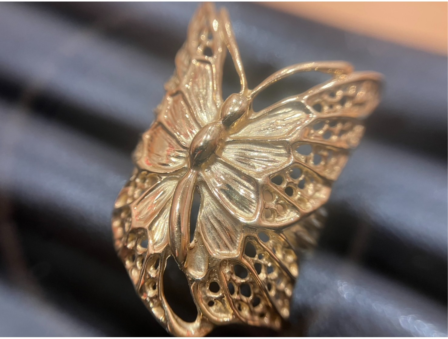 K18蝶のデザインリング K18蝶のデザインリング K18ダイヤモンド蝶リング | シンプリッチ