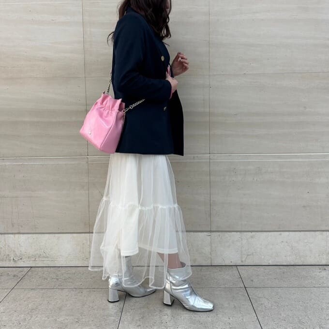 韓国 The barnnet ピンク 巾着型バッグ ツイード 日韓共同企画❣️】トレンドの巾着型バッグ♡ │サマンサタバサ