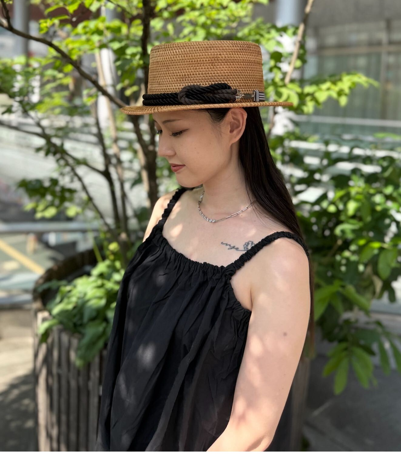 ✴︎CA4LA ✴︎カンカン帽　リボン　ブラック リボン部分がロープでかっこかわいく✫カンカン帽】 │カシラ