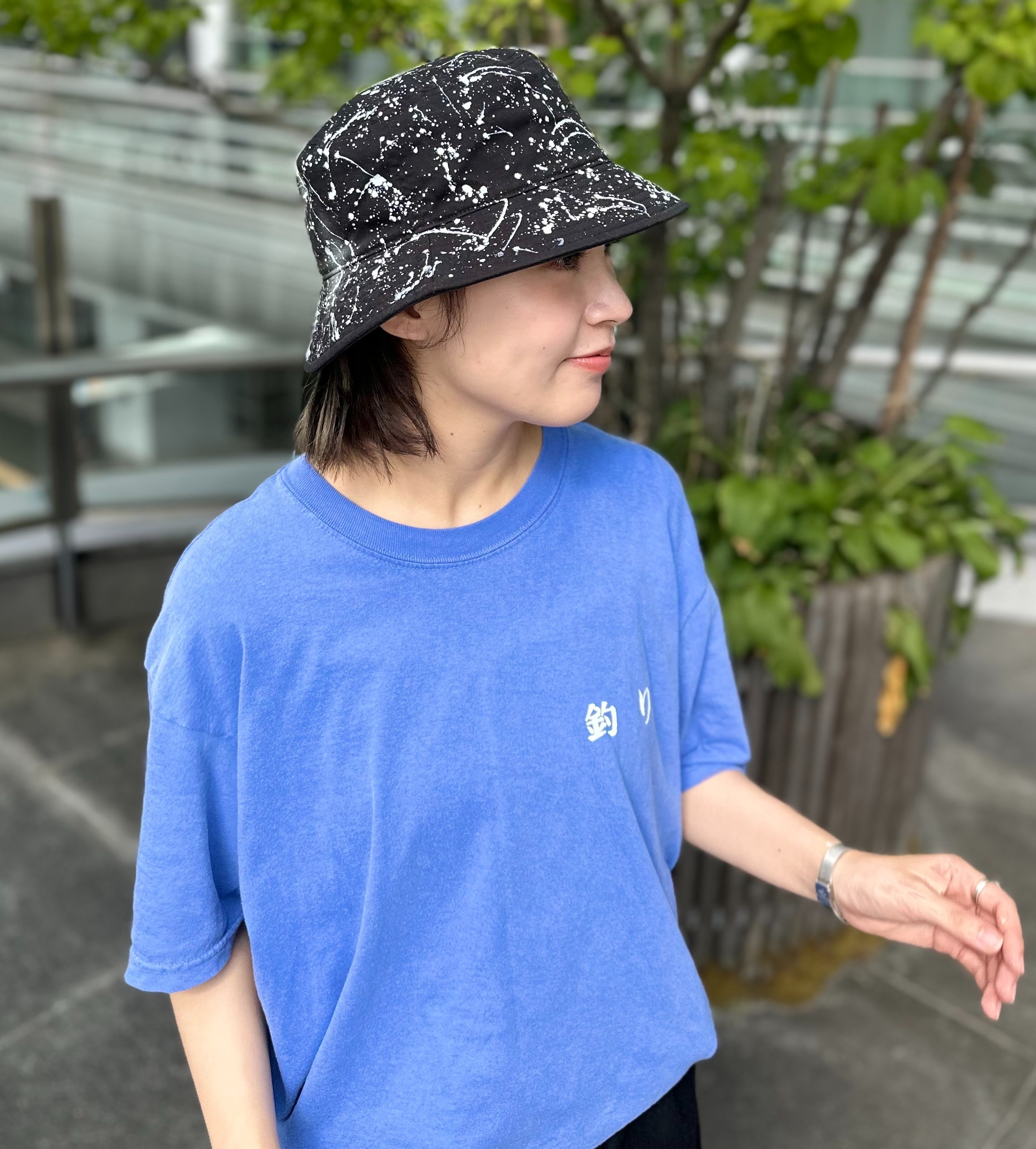 大人気フィシュボーンチップス🐡ペイントバケットハット
