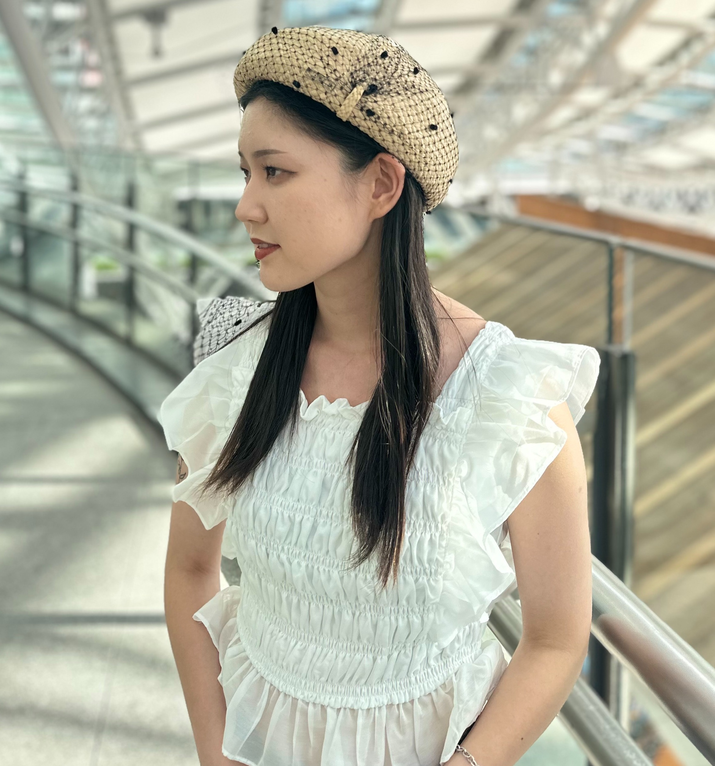魅力的な レースは取り外し可能◎2way使いのベレー帽】 │カシラ 帽子