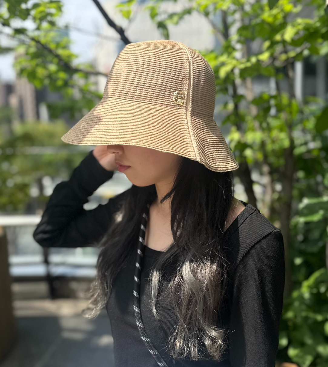 カシラ つば広ハット UVカット デイリー カジュアル ガーリー 春夏 リボン 春夏のデイリーユースに🌸✨畳める＆洗える＆UVカットのつば広ハット