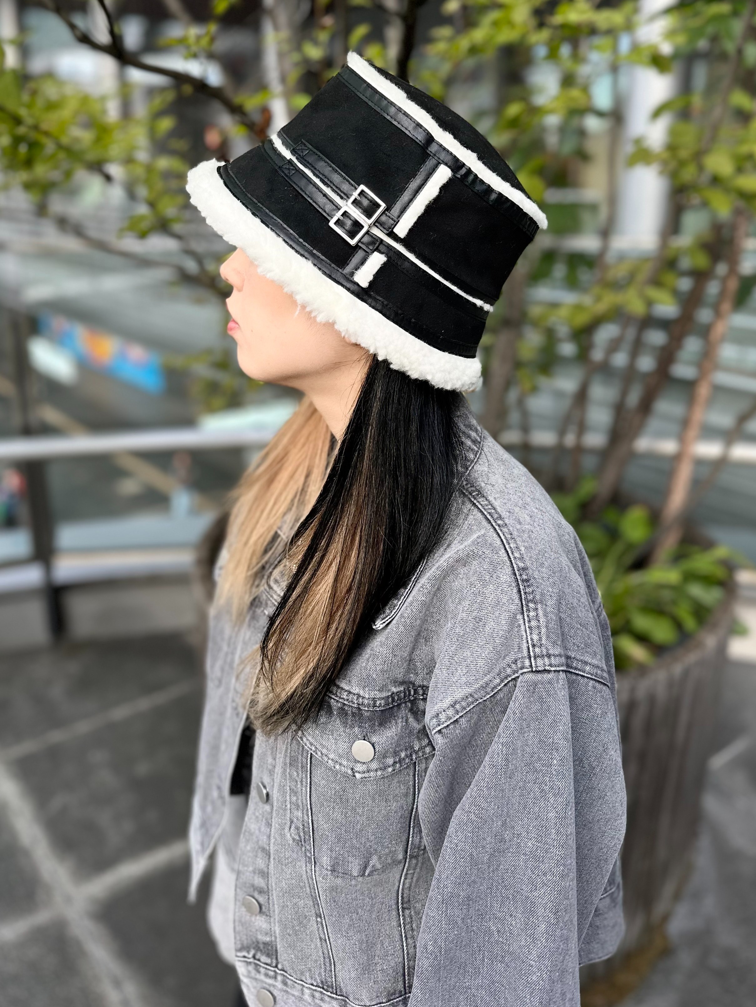 ムートン調に生地と合皮でかっこかわいく❧アトリエメイドの