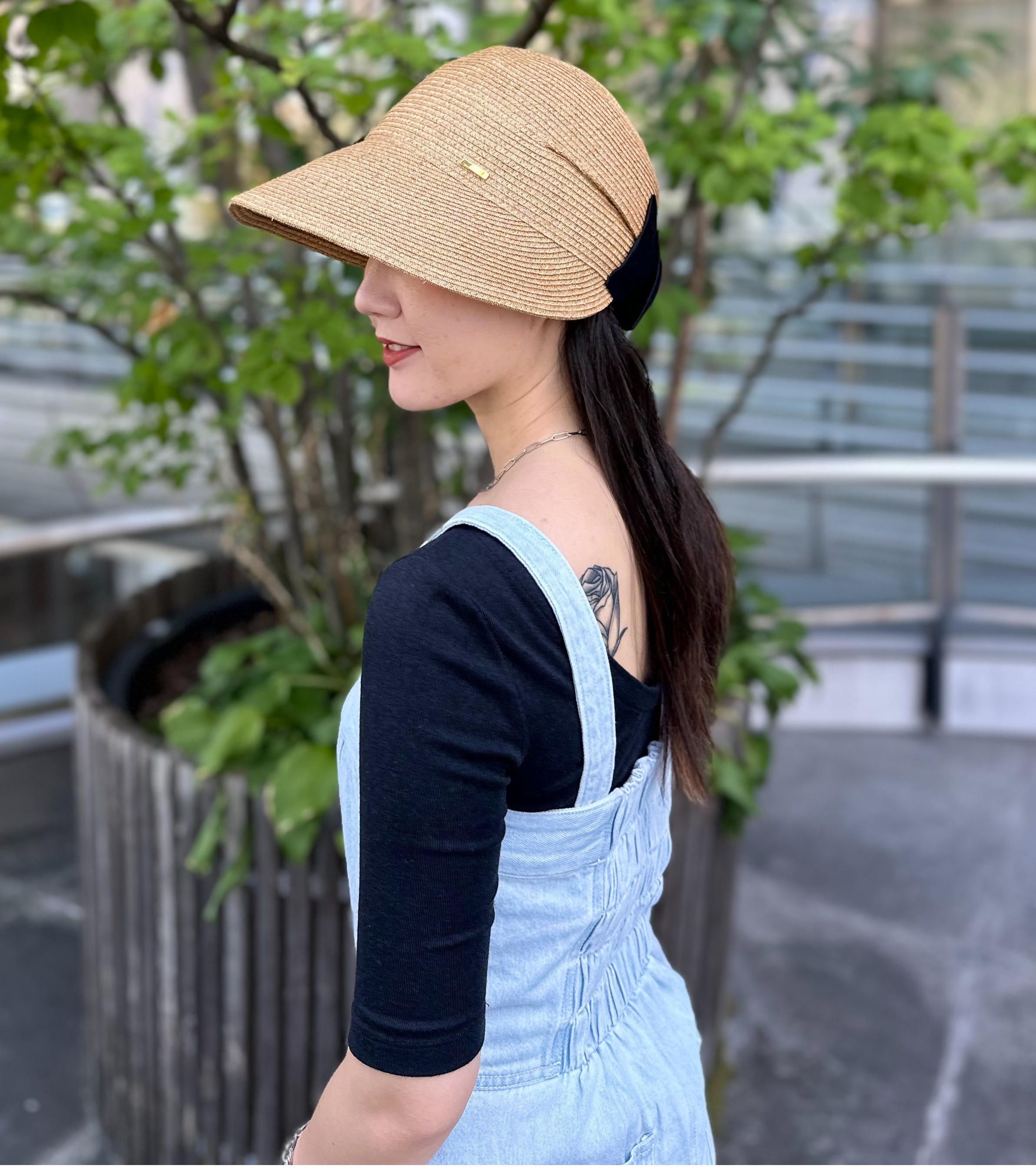 バックリボンが可愛い💠日除けも出来るキャスケット】 │カシラ