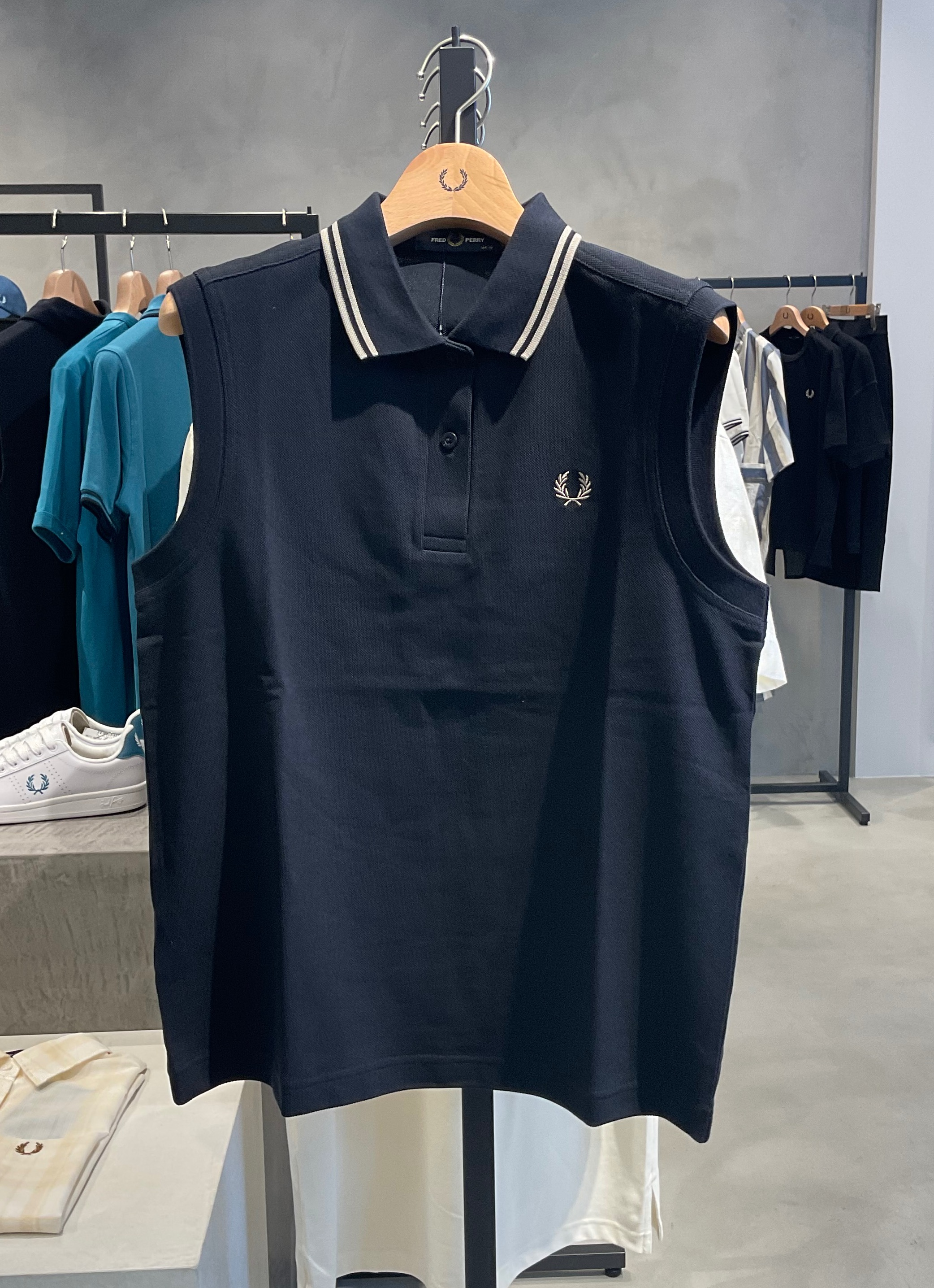 FRED PERRY 別注 ノースリーブ ポロシャツ FRED PERRY ポロシャツ ポロ Sleeveless Pique Shirt