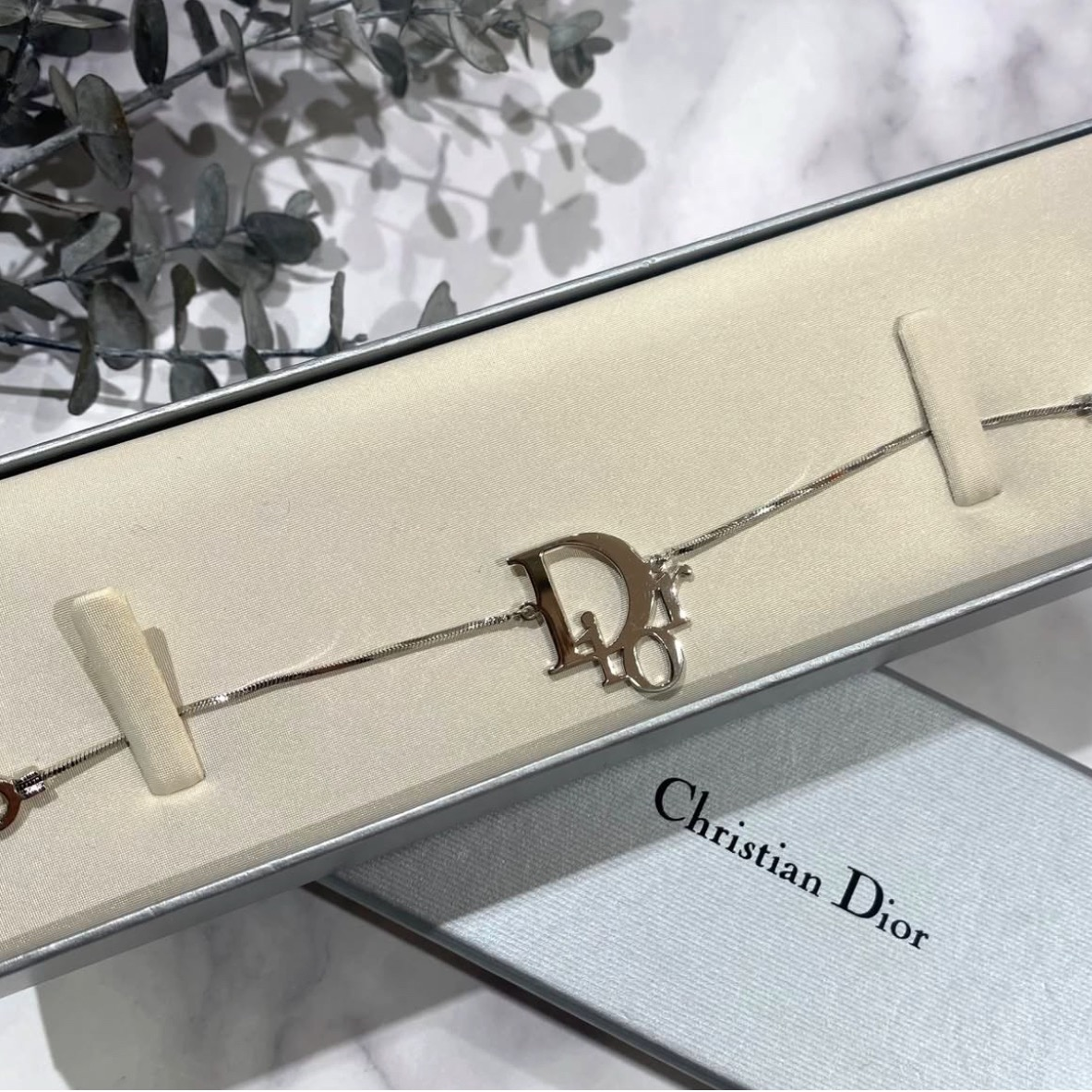 ✨未使用タグ付き✨Christian Dior ♡ Vintage ♡ Christian Dior】1900 DIORブラックスクエア ネックレス／ヴィンテージ