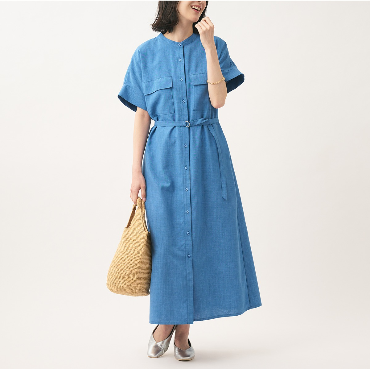 ゆーゆーワンピース1〜95抜けなし＋オマケ 👗雨の日も安心。水を弾き汚れにくいリネンライクワンピース