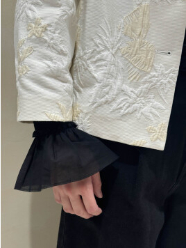 シアージャージーコンビ ラウンドネックプルオーバー