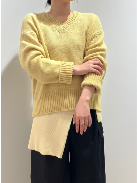 ファインウール Vネックプルオーバー