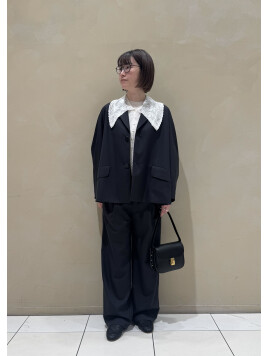 ウォッシャブルトロピカル チェスターカラージャケット