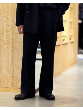 ウールツイル 2タックワイドストレートパンツ