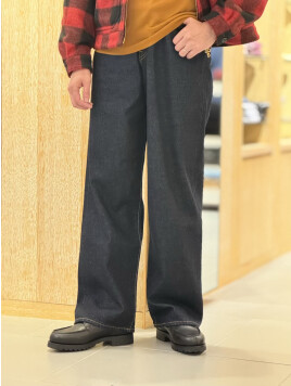 EDWIN WIDE STRAIGHT ONE WASHED デニムパンツ