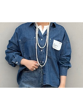 〈洗濯機可能〉ライトオンスデニムショートシャツ