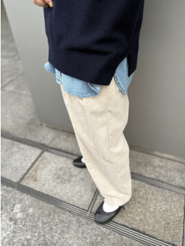 SHIPS Primary Navy Label:〈手洗い可能〉コーデュロイ パンツ