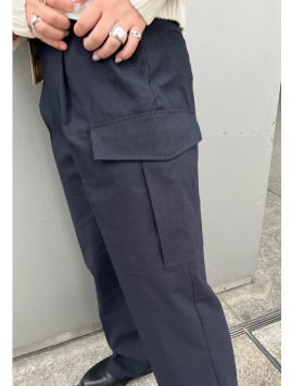 〈洗濯機可能〉ポリエステル 麻 カーゴ パンツ