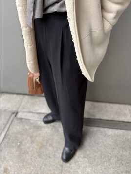 《一部追加予約》〈手洗い可能〉メルティ ウォーム タック ワイド パンツ