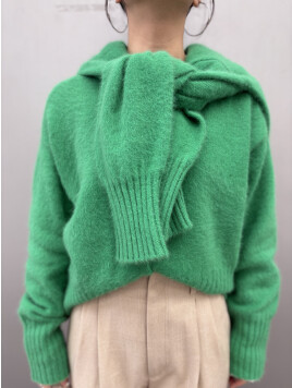 〈手洗い可能〉フォックス クルーネック ニット プルオーバー