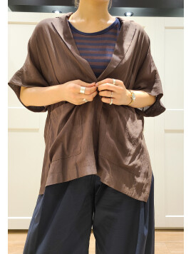 強撚半袖シアーフォルムジャケット