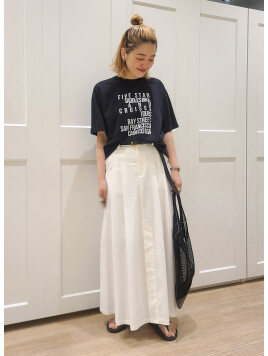 タックフレアマキシスカート