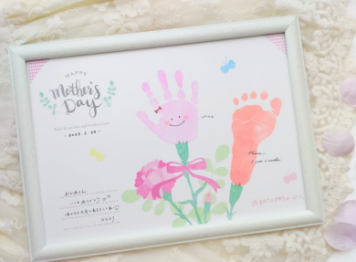 母の日ワークショップ！手形足形アート