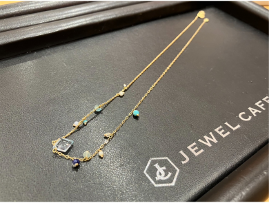 K18ネックレス(色石付き)高価買取いたしました!