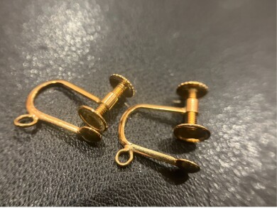 K18イヤリングパーツ高価買取いたしました！ブログをご覧いただきご来店♪