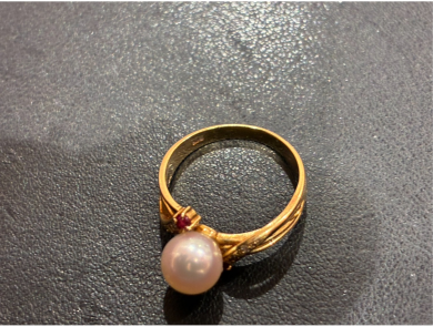 💍パール付きK18リングを高価買取いたしました！