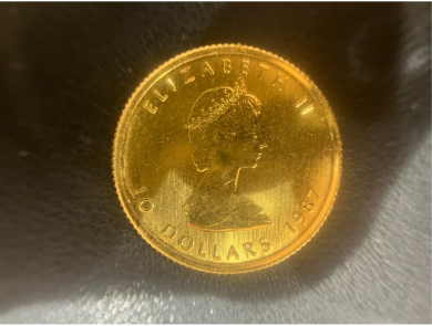 コイン K24メイプルリーフ 1/4OZをお買取り致しました！