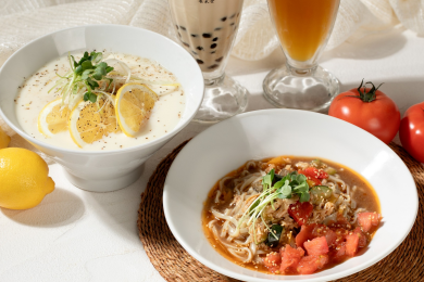 台湾カフェ夏限定『レモン豆乳スープ涼麺』『夏野菜の酸辣涼麺』涼麺2種登場！