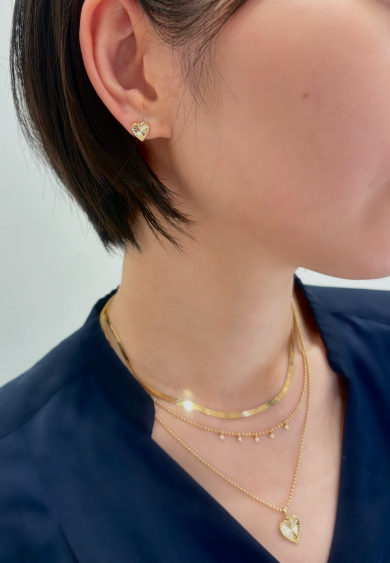 ギヨーシェ彫りネックレスチャーム❤︎