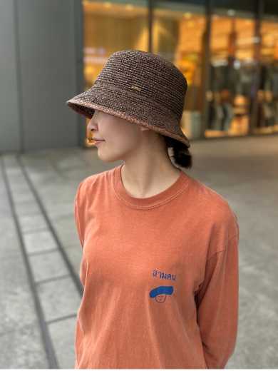 【丸いフォルムが頭にフィット◍男女兼用ラフィアハット】