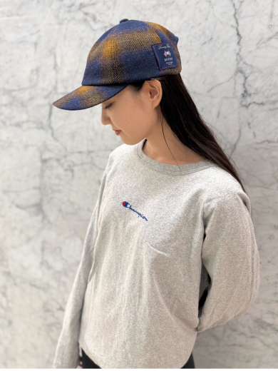 【グラデーション入りのチェック柄でこなれ感を★キャップ】