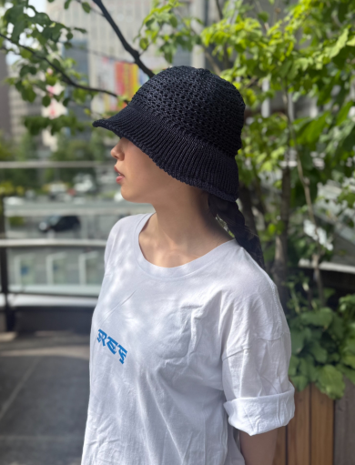 【通気性抜群👍💕和紙糸を使用したニットハット】