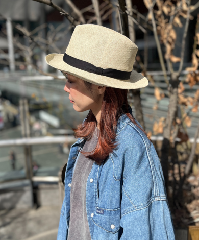 【カジュアルな装いにも馴染む🎩🍃ペーパークロスの中折れハット】