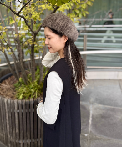 【フワフワでサイドにはプレート付きのシンプルベレー◇◆】
