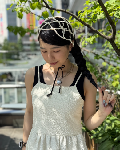 【普段使いからオケージョンまで💐💎パール×ビーズのボンネット型ヘアアクセサリー】