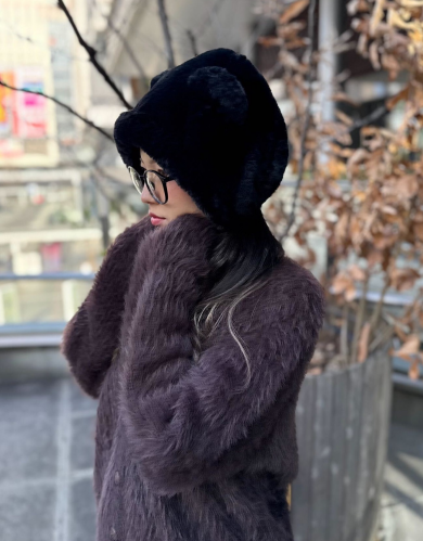 【クマ耳がキュート♡フェイクファーのフード】