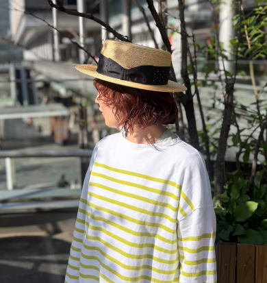 【普段使いはもちろん、浴衣にも◎💙麦ブレードで仕立てたカンカン帽】