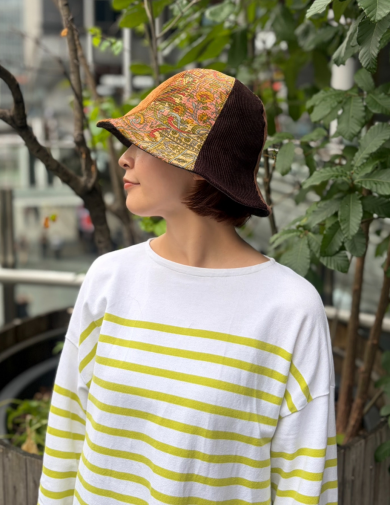 【その日の気分やスタイリングに合わせて🍃✨切り替えデザインのチューリップハット】
