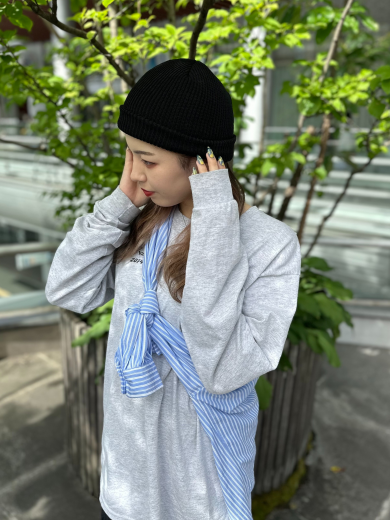 【シングルでもダブルでも(';')シンプルニット帽】