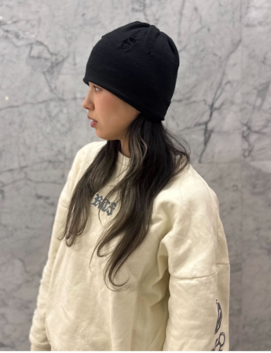 【ダメージ入りでこなれ感を演出✫ニット帽】