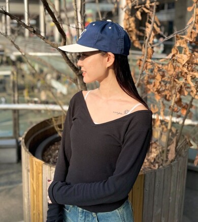 【ショートブリムが顔馴染み抜群‼💕ウォッシャブルキャップ】