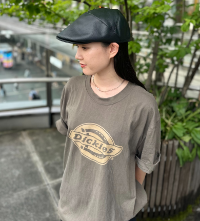 【程よい艶感がかっこいい!(^^)!牛革のハンチング】