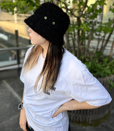【見た目はフワフワ軽量素材で被りやすい❀バケットハット】