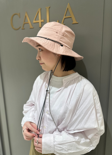 【撥水加工・UVカット・手洗いと高機能付き◇ひも付きハット】