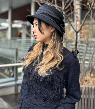 【後ろのくしゅくしゅリボンが可愛らしい💠ポークパイハット】