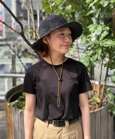【ハンドメイドならではの温かみ🍃✨ペーパーヤーンの中折れハット】